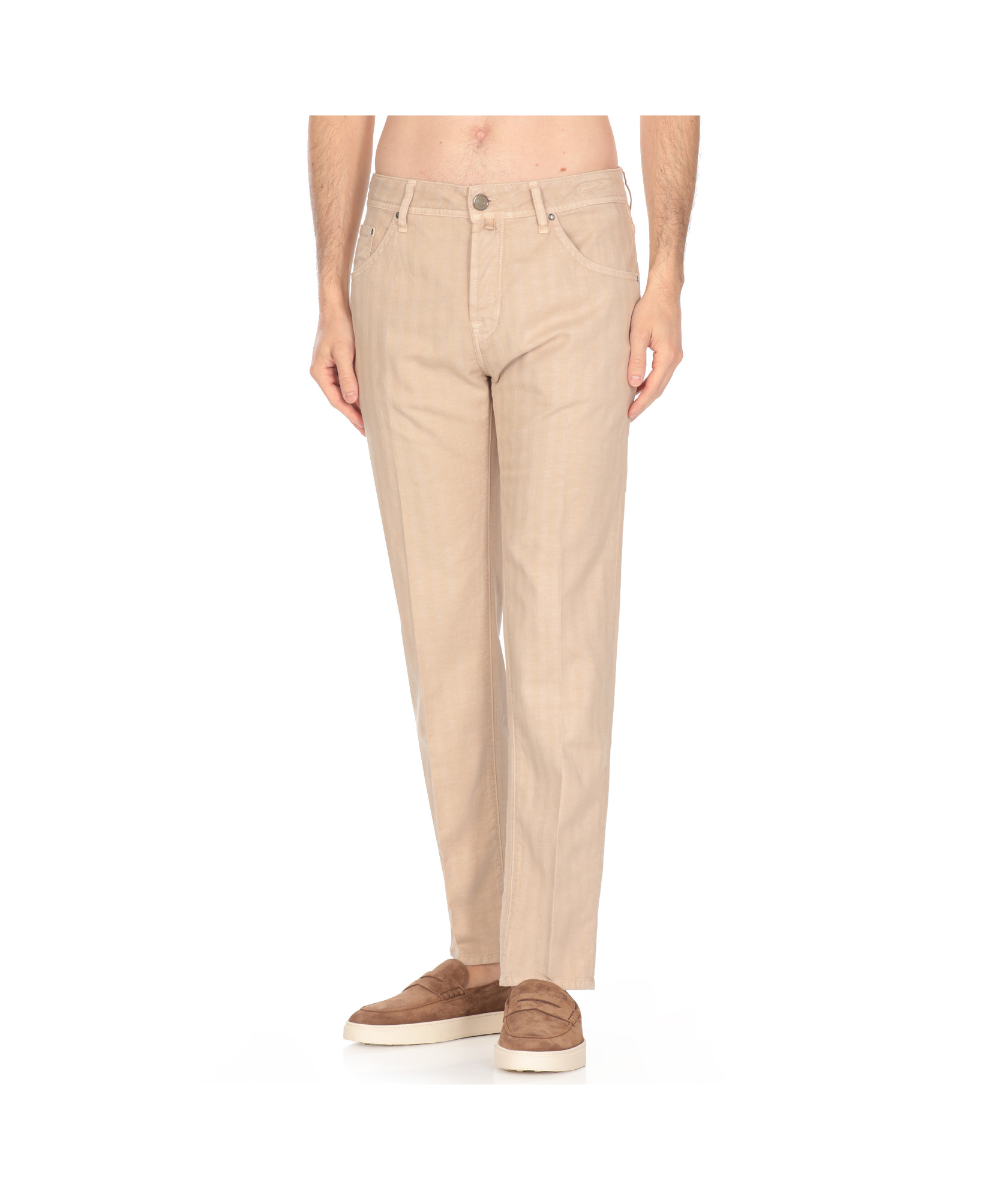 Jacob Cohen Beige Cotton Jeans In Neutral