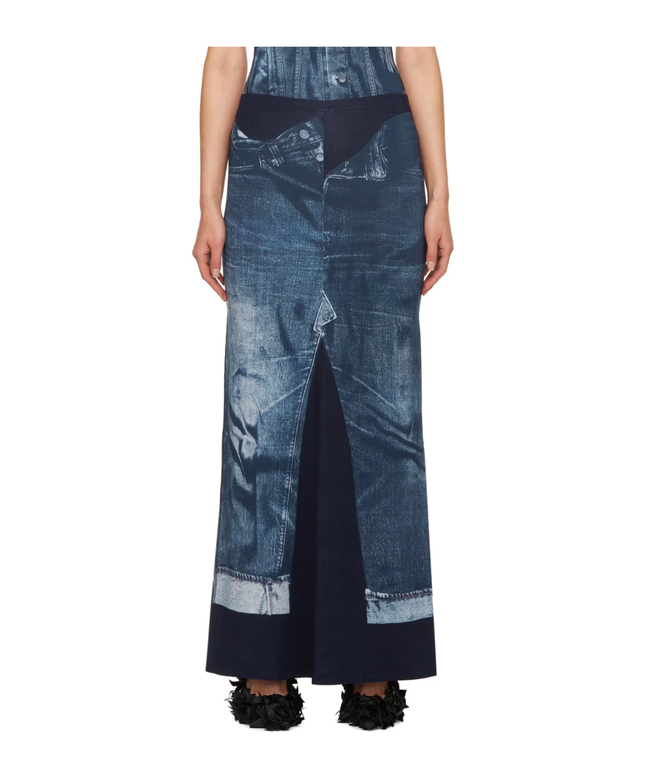 Jean Paul Gaultier Graphic Print Skirt
