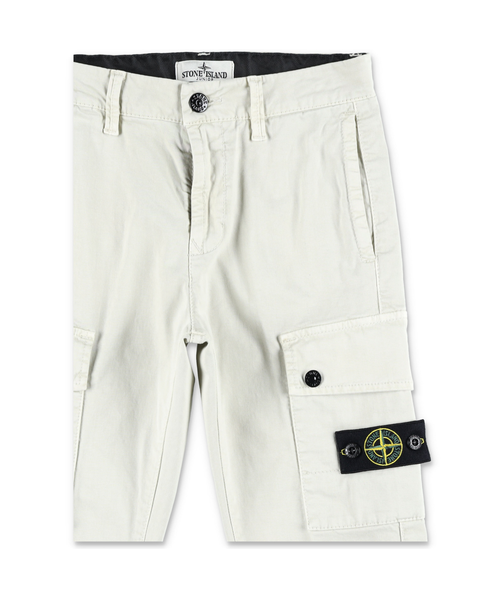 Stone Island Belt-loop Casual Pants In White