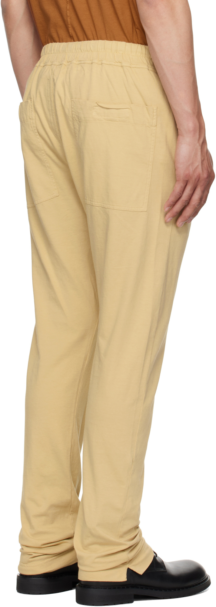 Shop Rick Owens Drkshdw Elastic Waist Casual Pants In Beige