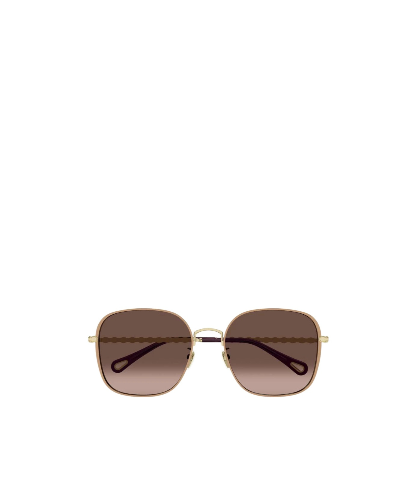 Chloé Eyewear Square Frame Sunglasses In Gold