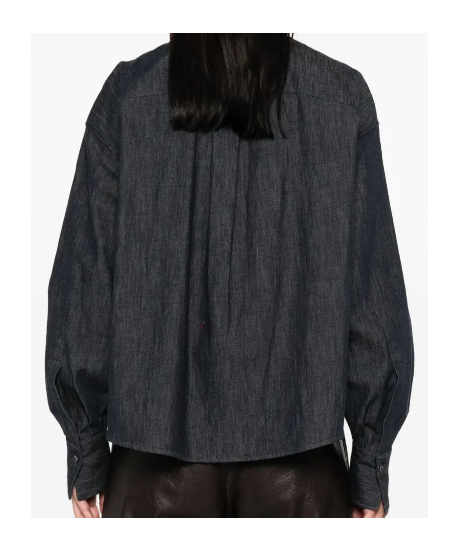 Brunello Cucinelli Sequin-embellished Denim Shirt In Black