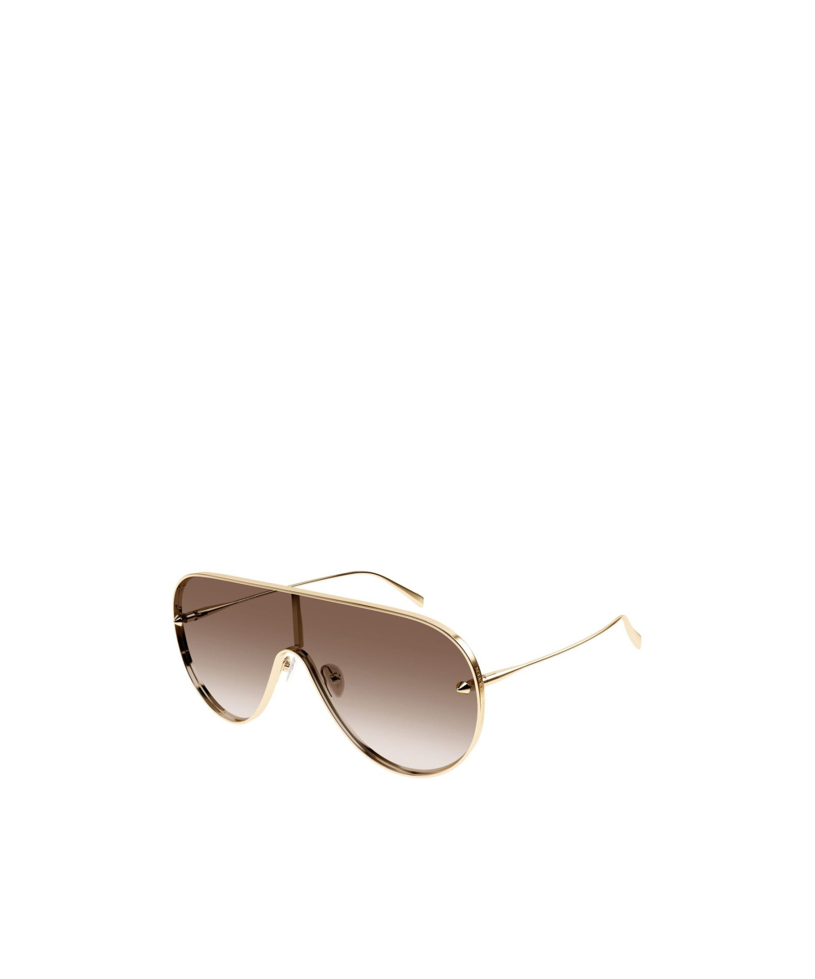Alexander Mcqueen Geometric Frame Sunglasses In Brown