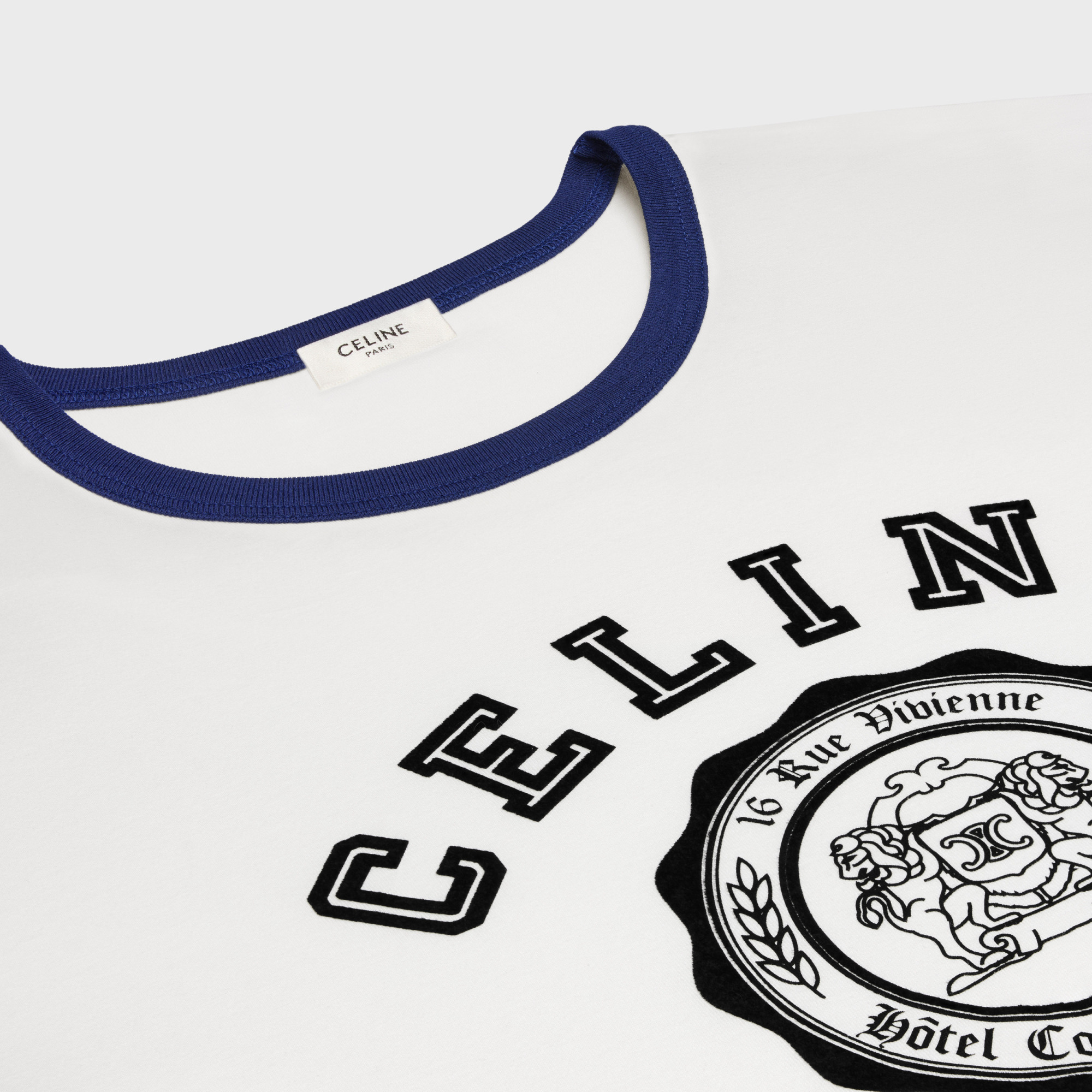 Celine Logo Short-sleeved T-shirt In White