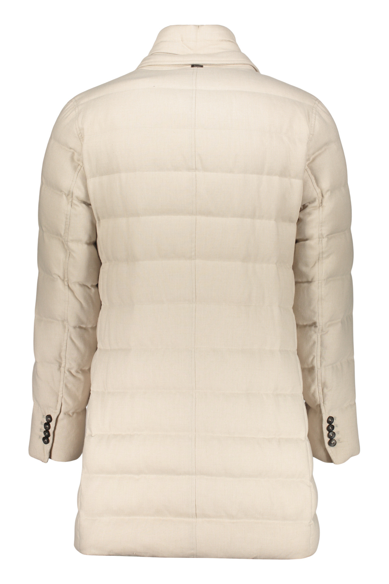 Herno Beige Down Jacket With Elegant Collar In Neutral