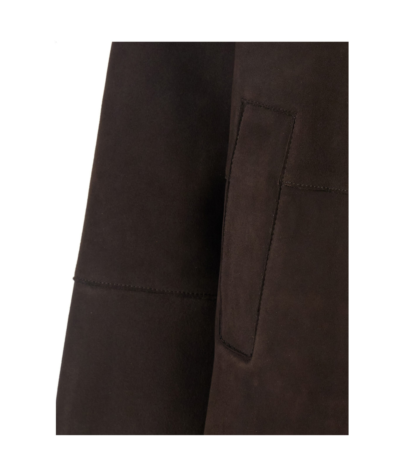 P.a.r.o.s.h Suede Button-fastening Jacket In Brown