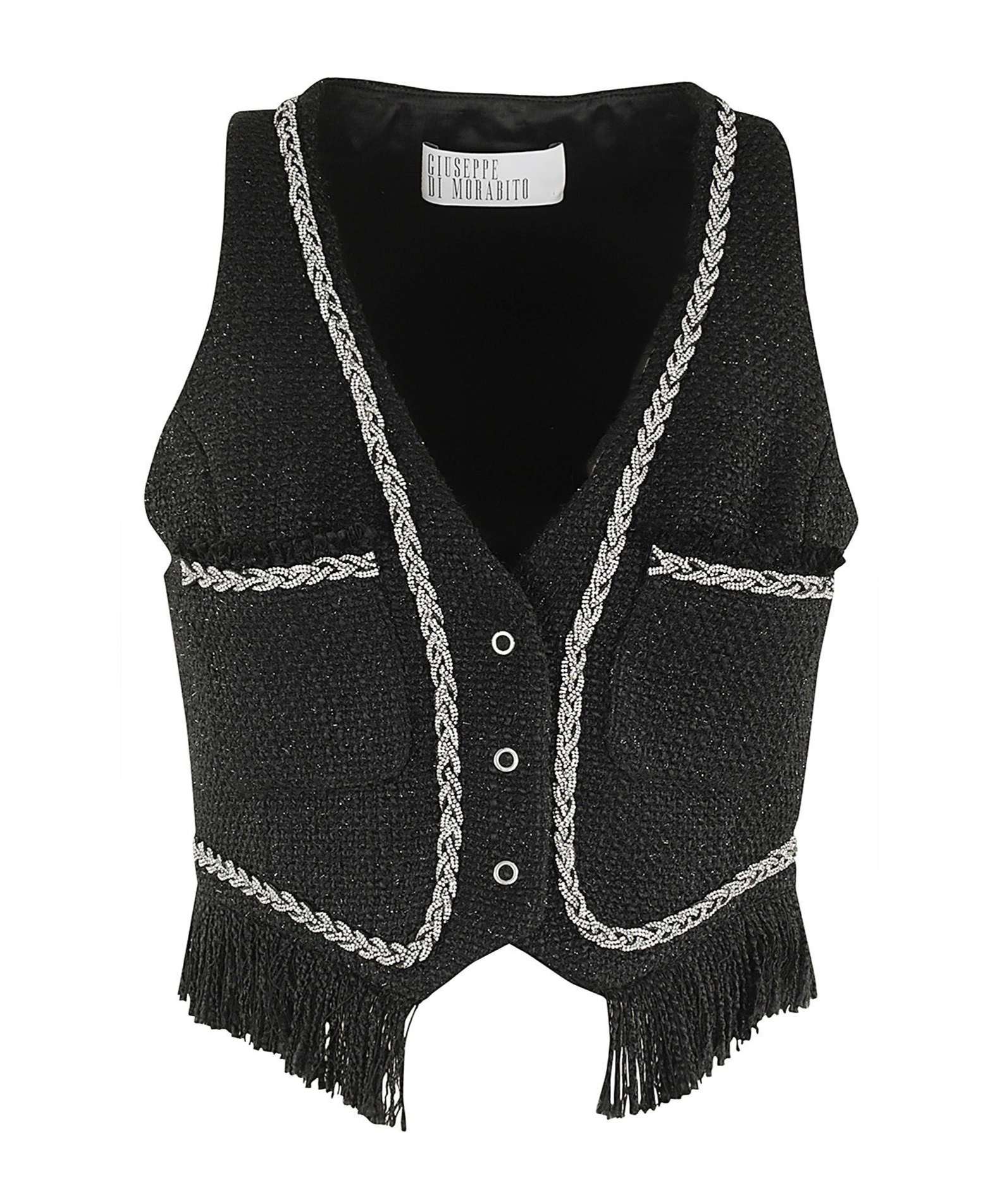 Giuseppe Di Morabito Rhinestone Embellished Vest In Black
