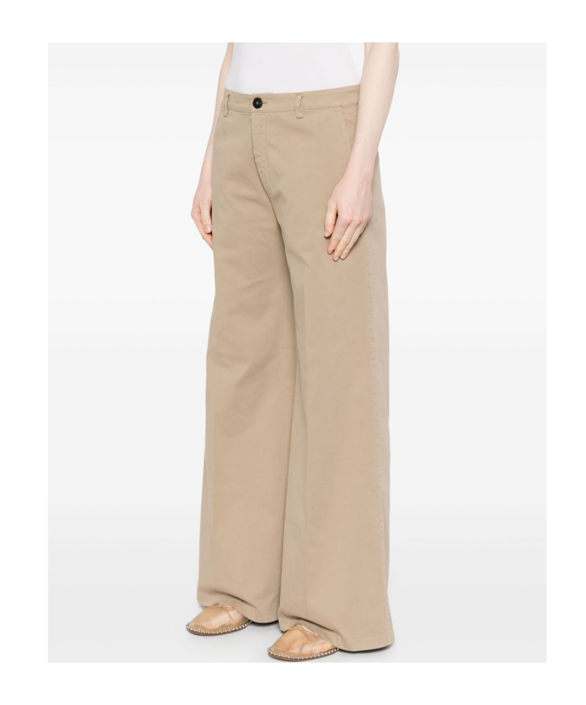 FORTE FORTE BRUSHED COTTON TWILL TROUSERS 