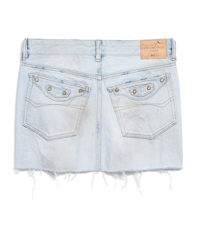Balenciaga Women's City Mini Skirt In Light Blue In Blue
