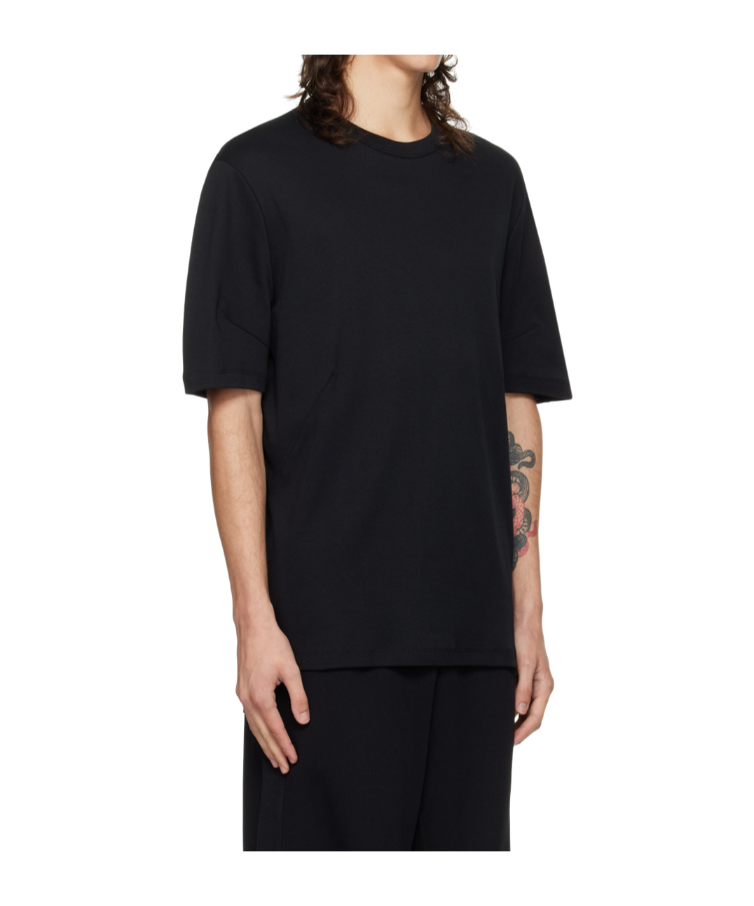 HELMUT LANG ROUND COLLAR LOGO T-SHIRT