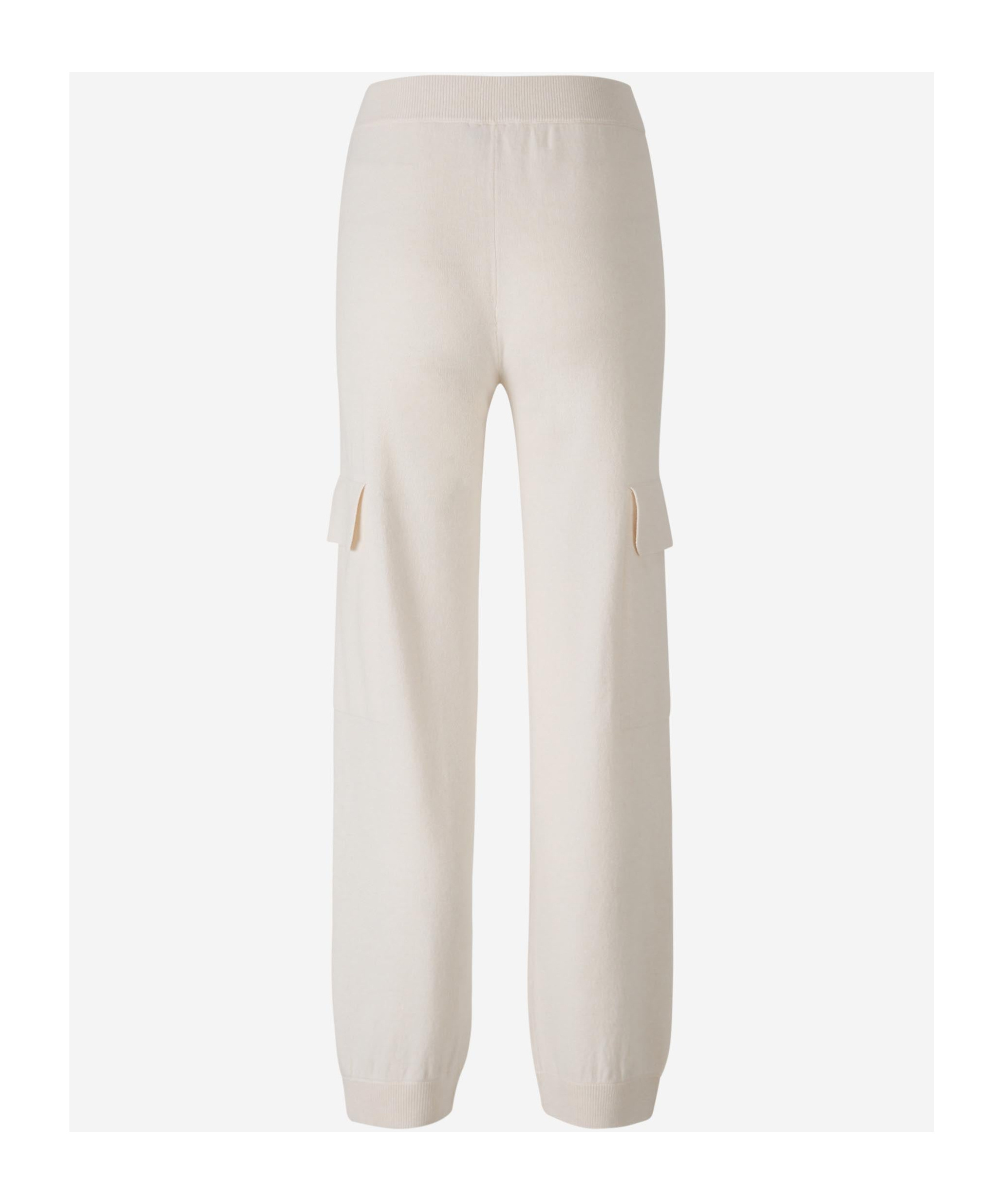 Peserico Knitted Cargo Trousers In White
