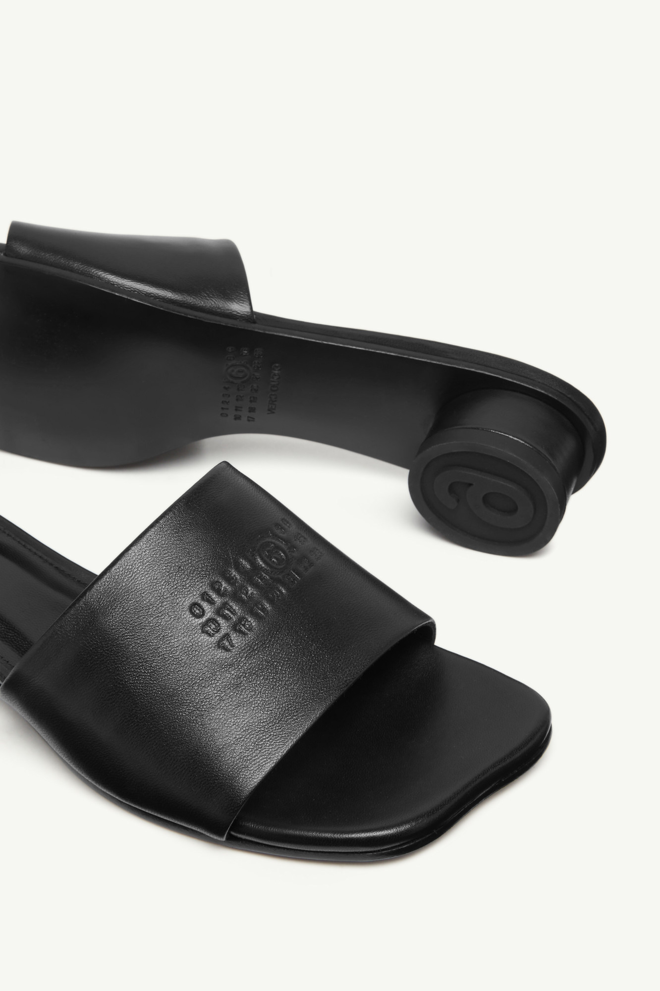 Shop Mm6 Maison Margiela Anatomic Sandals In Black