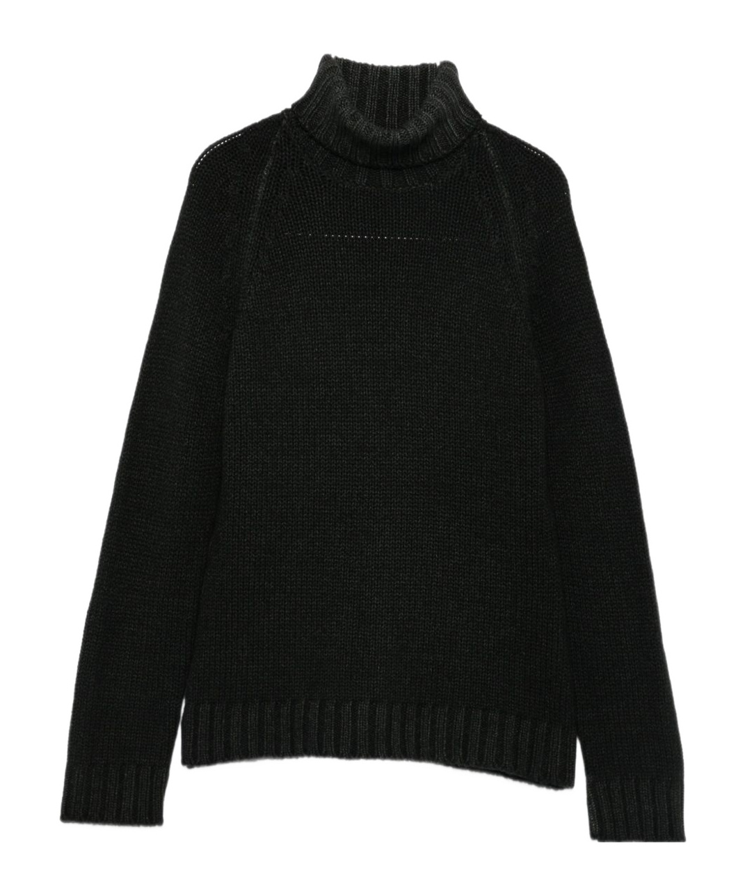 Baserange Turtleneck Ribbed Sweater In Black
