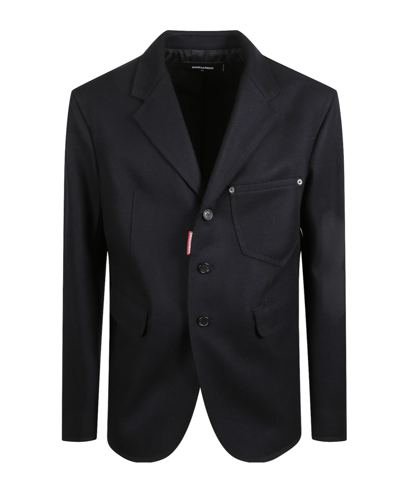 Dsquared2 Button Jacket In Black