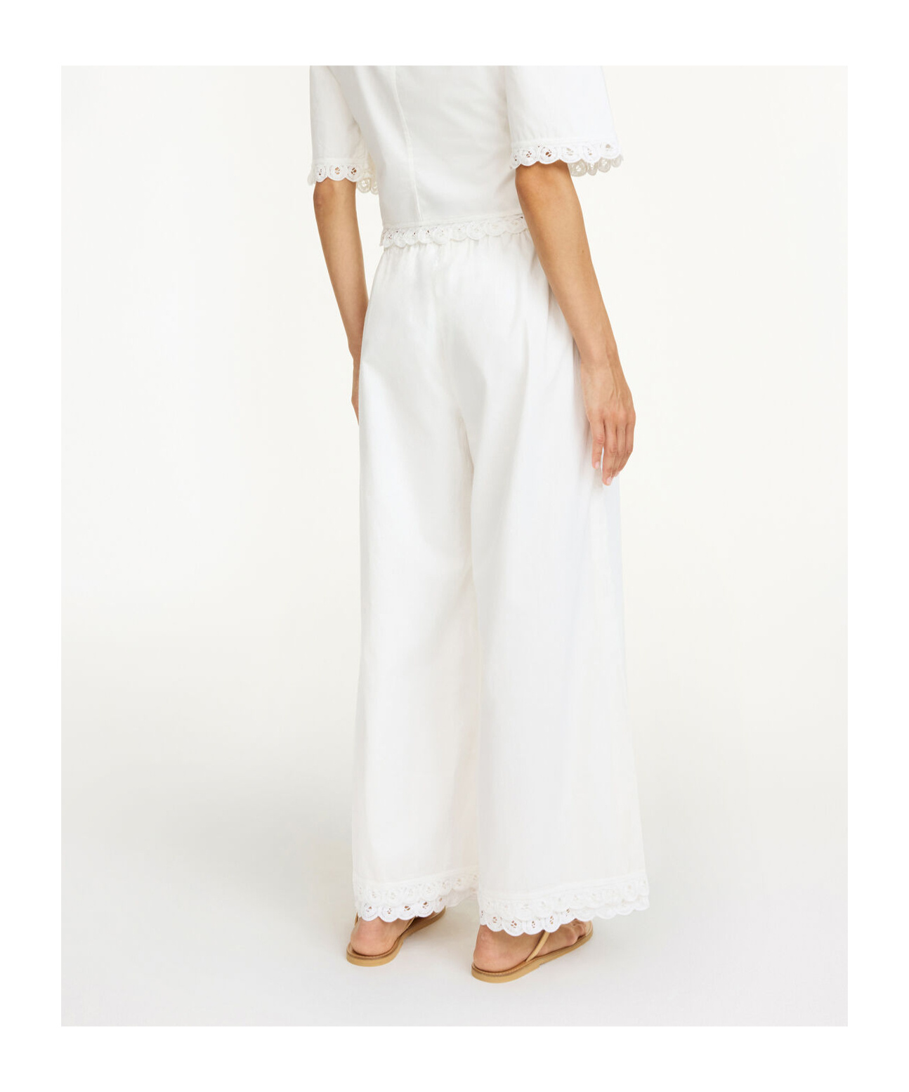 Shop By Malene Birger Luisa Palazzo Pants In Soft White