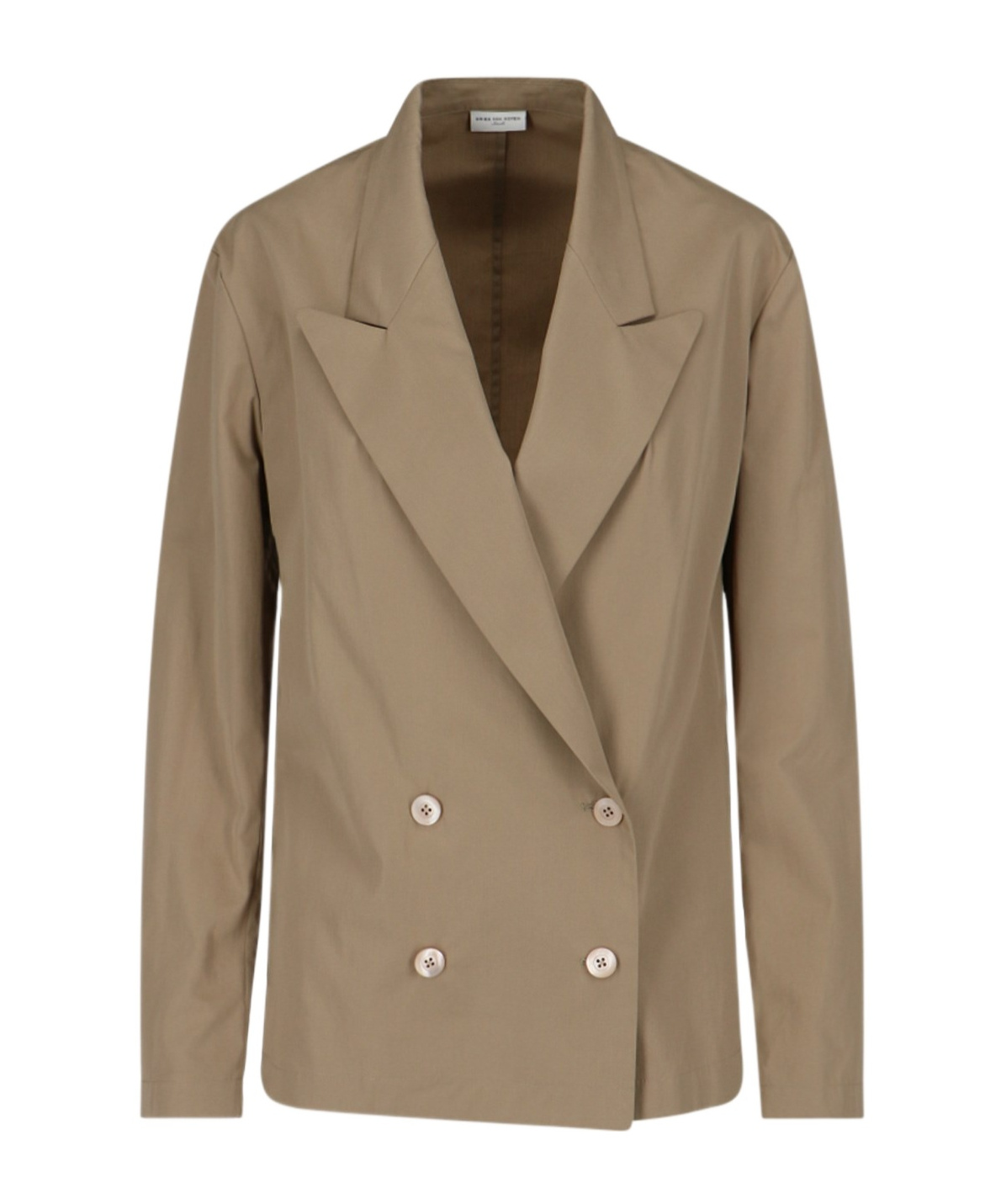 Dries Van Noten Double-breasted Tailored Blazer In Brown