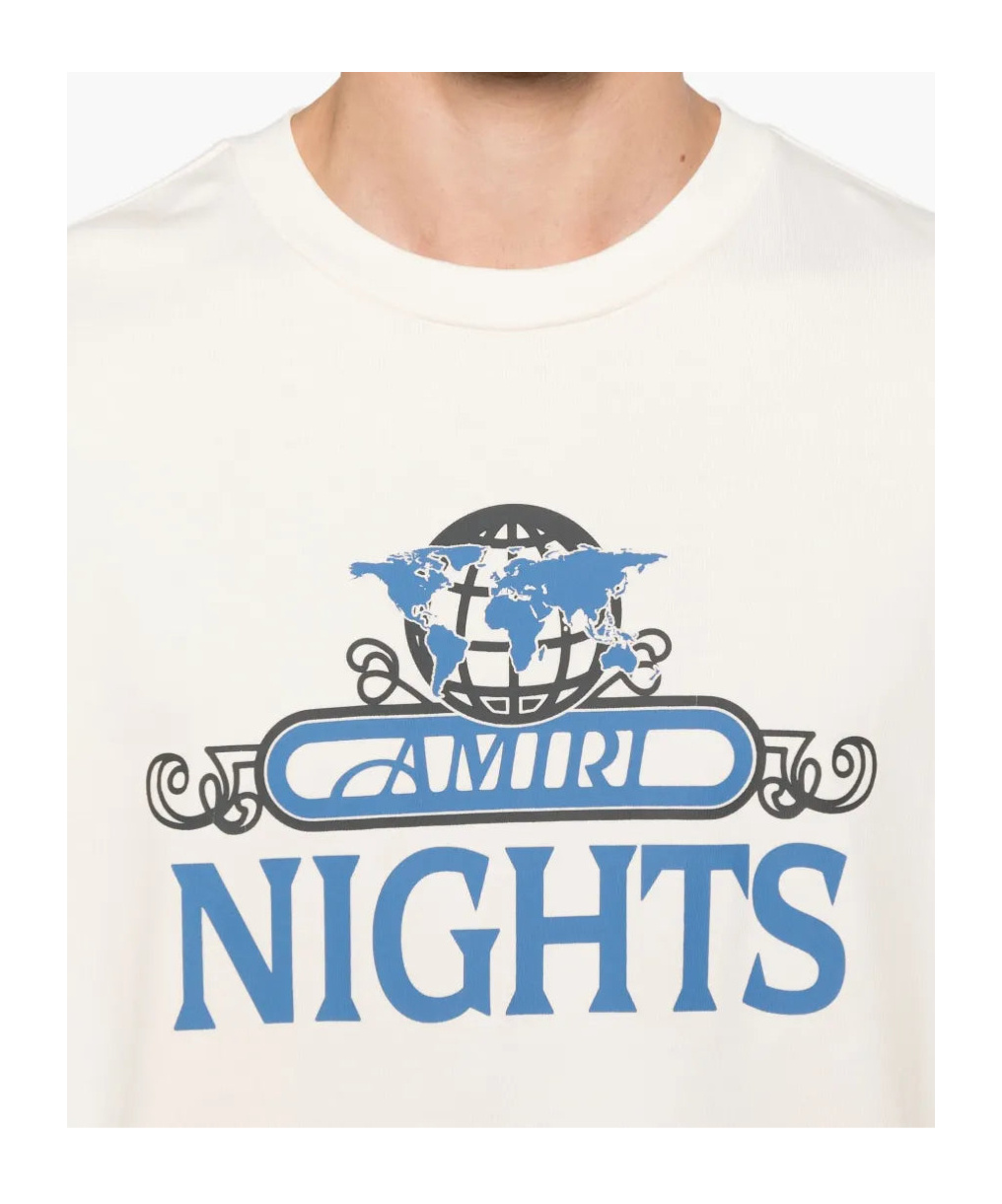 Amiri Boxy-fit Graphic T-shirt With Midnight Message In White