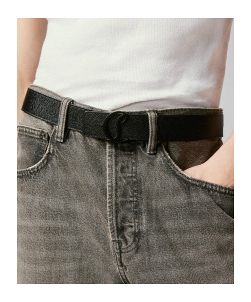 Christian Louboutin Mooncrest Belt In Black