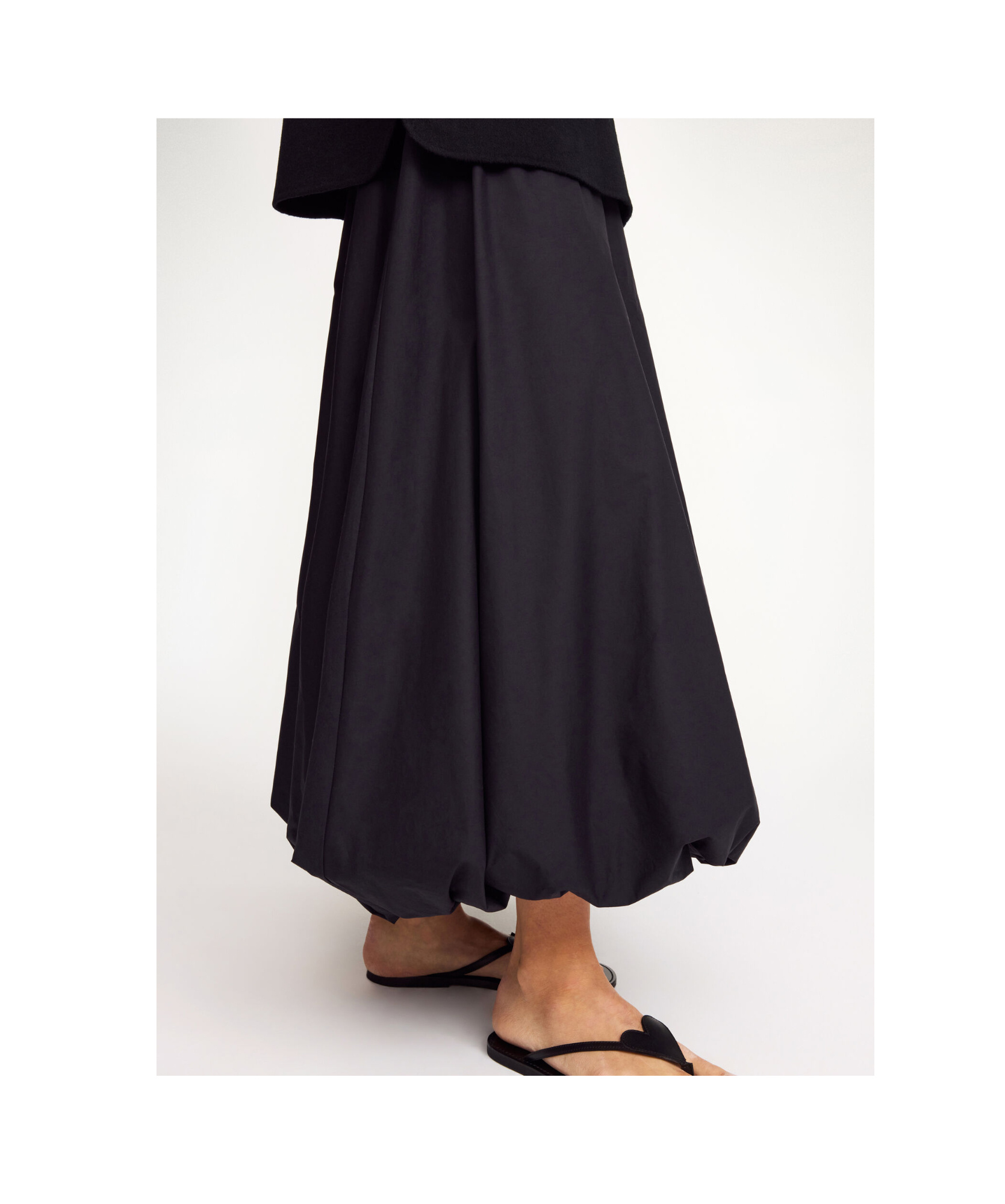 By Malene Birger Aubrey Organic Cotton Bubble Maxi Skirt In Black