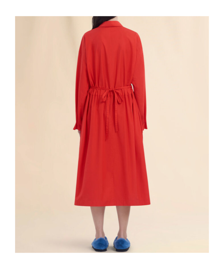 Marni Cotton Midi Dress In Red
