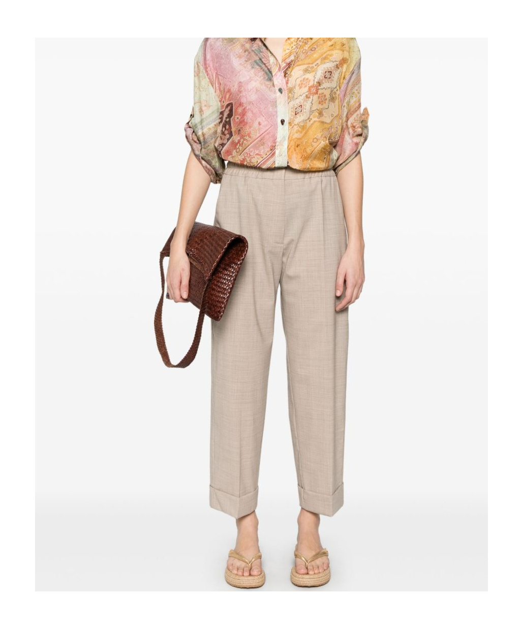 Shop P.a.r.o.s.h Pressed-crease Trousers
