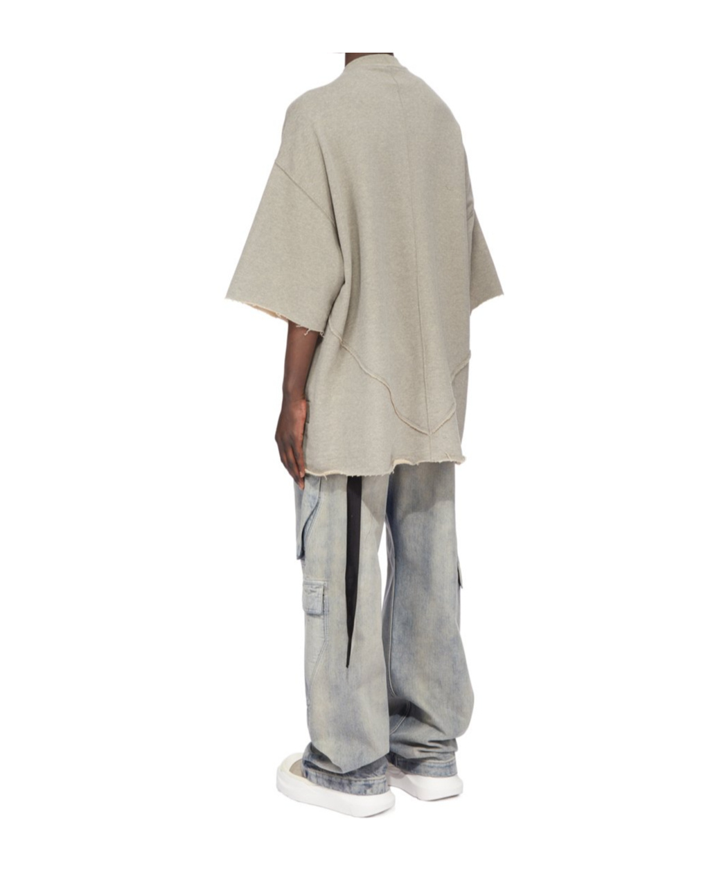 Rick Owens Drkshdw Drkshdw By Rick Owens Man T-shirt Light Grey Size M Cotton In Gray