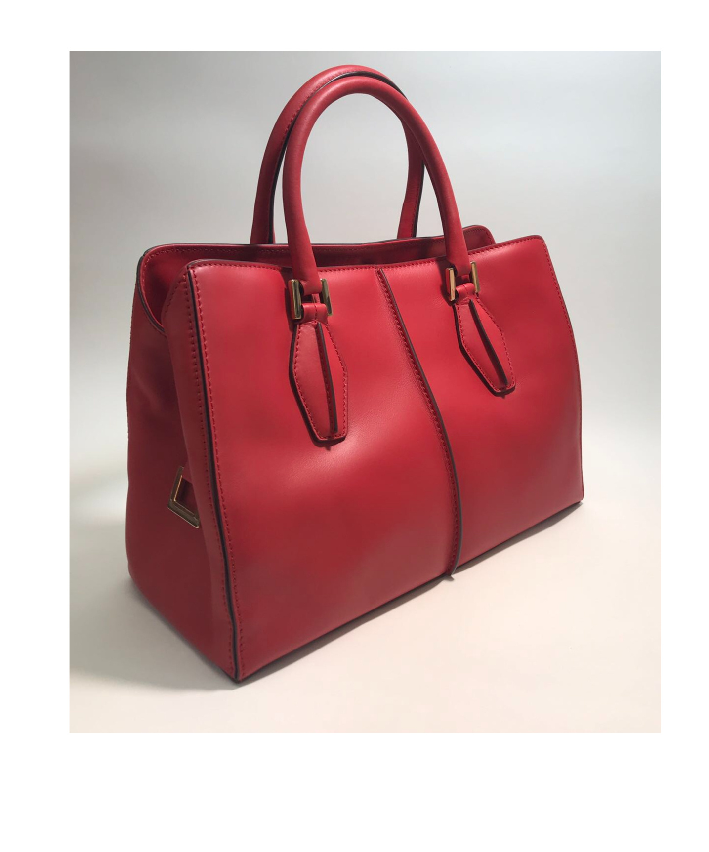 Tod's Double Handle Shoulder Bag In Red