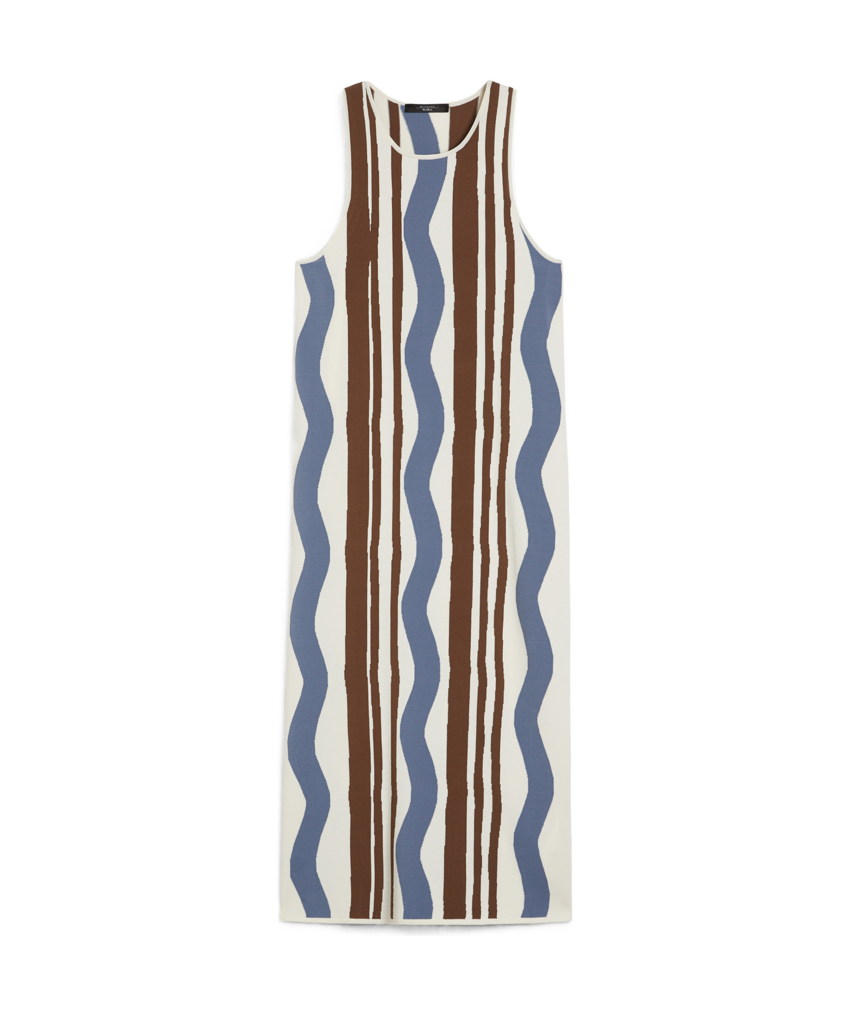 WEEKEND MAX MARA WEEKEND MAX MARA STRIPED CREWNECK SLEEVELESS DRESS