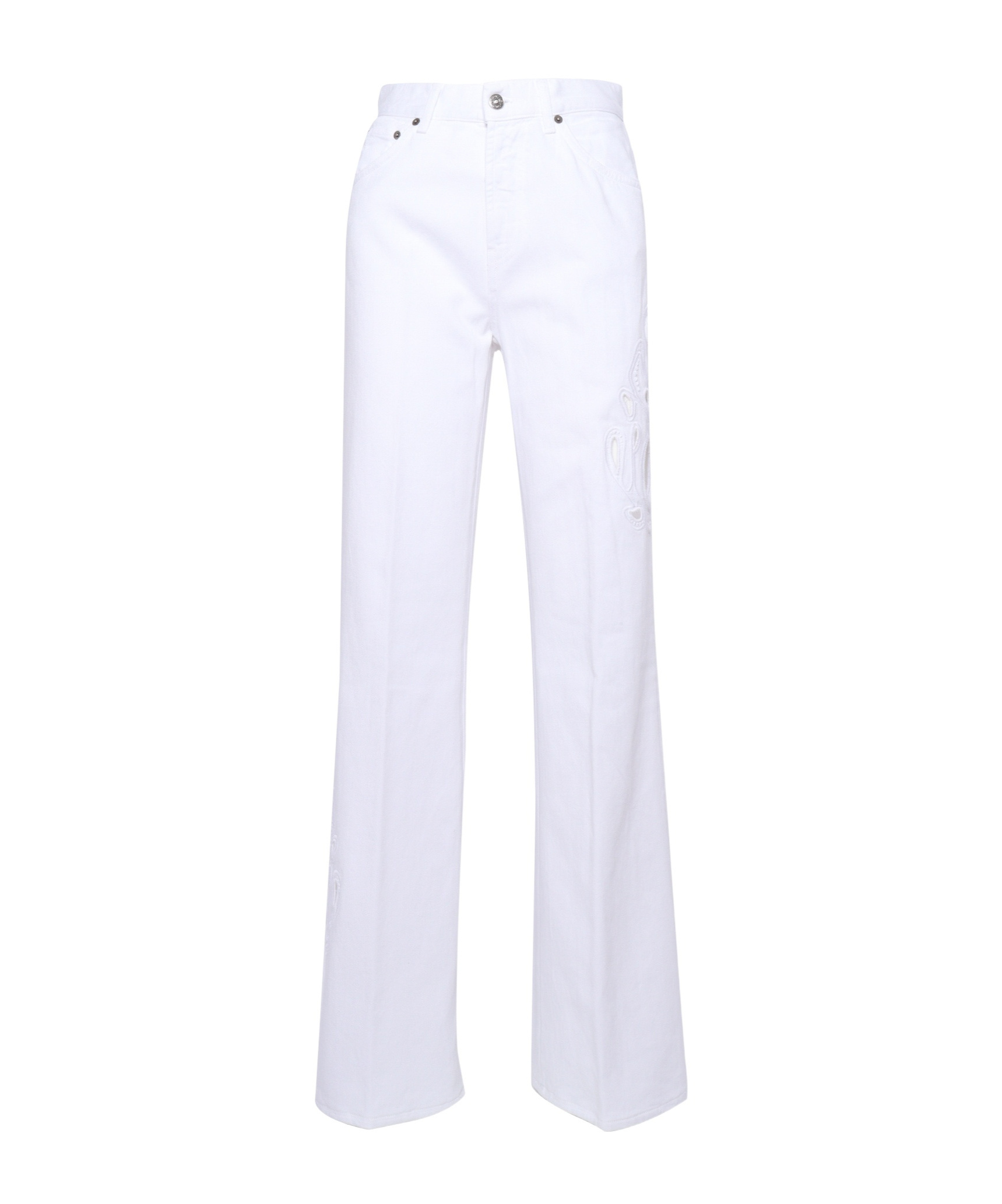 Dondup Jeans With Belt Loops In White