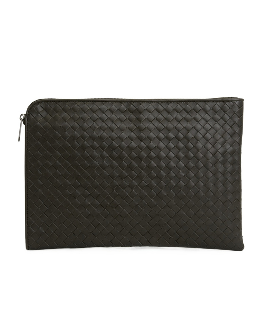 Bottega Veneta Intreciato Briefcase In Black