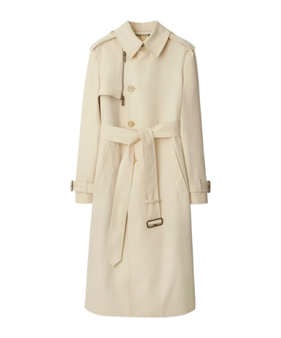 Burberry Double-breasted Trench Coat In Multi