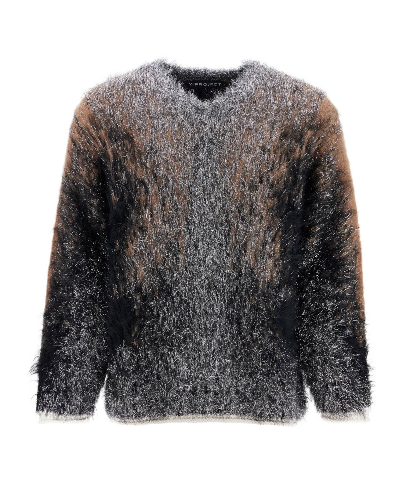 Y/project Oversized Gradient Sweater In Black