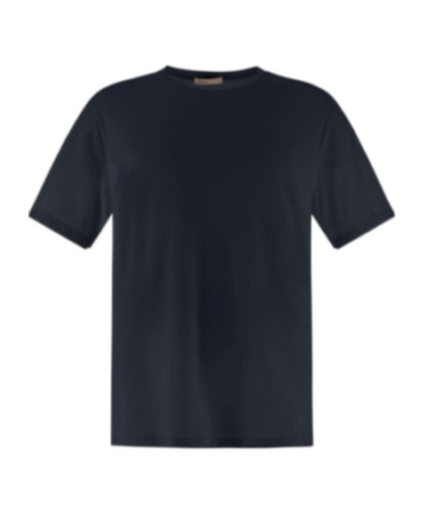 Herno Short-sleeved Crewneck T-shirt In Black