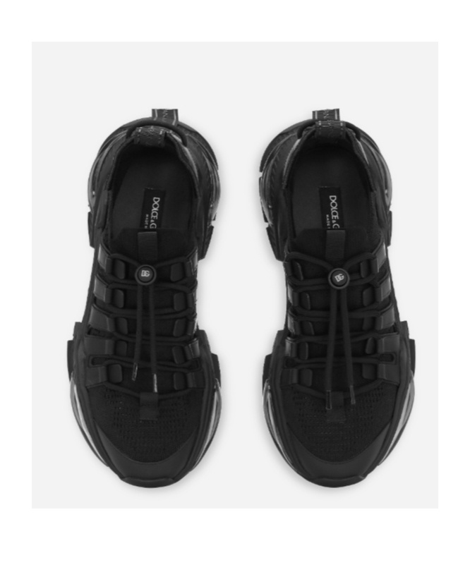 Dolce & Gabbana Black Sneakers With Chunky Sole And Breathable Upper In Black