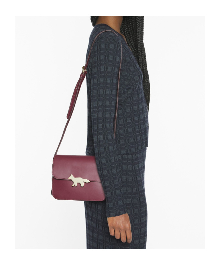 Maison Kitsuné Edie Bag In Smooth, Matte Leather