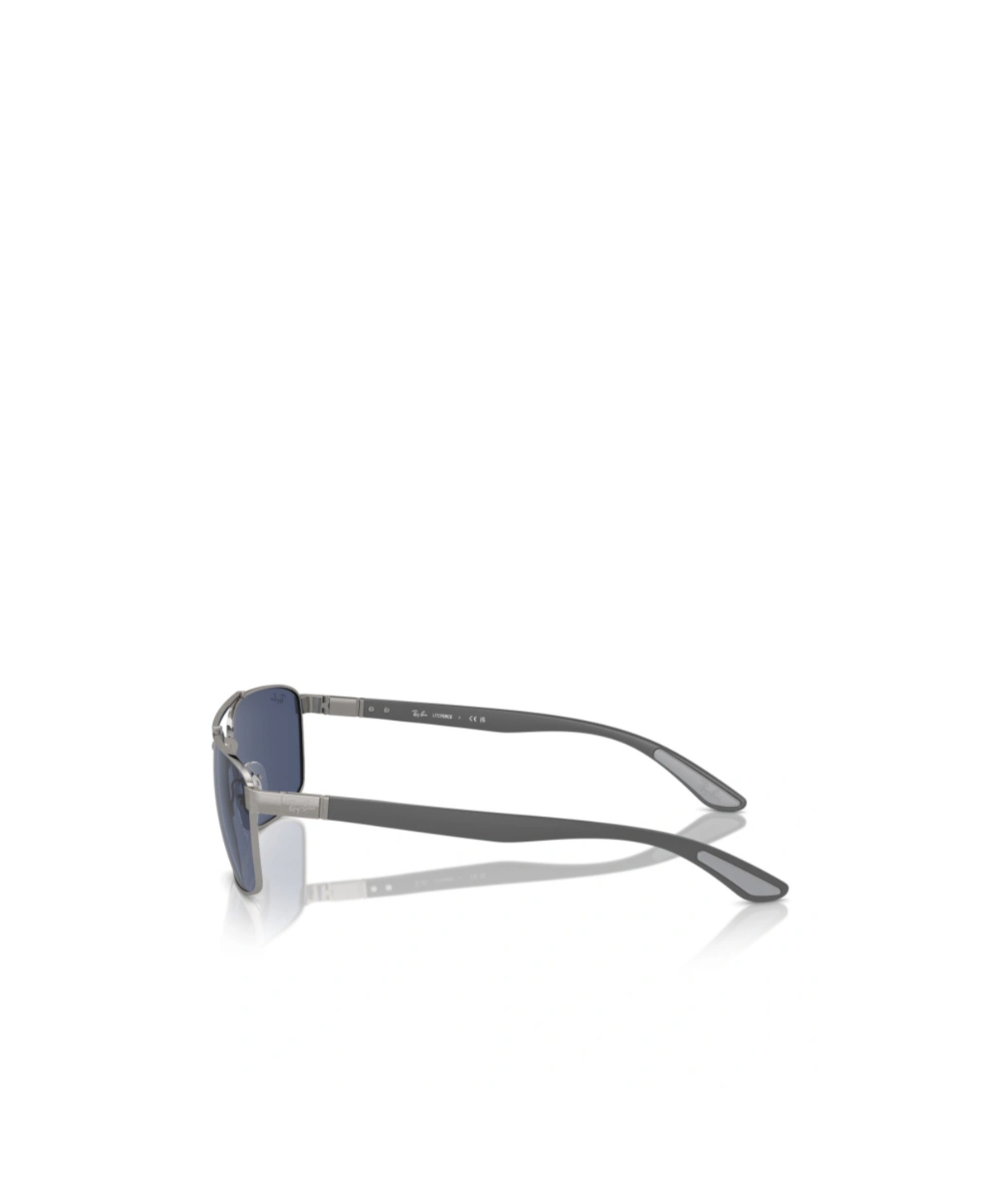 Ray Ban 60mm Rectangular Sunglasses In Metallic