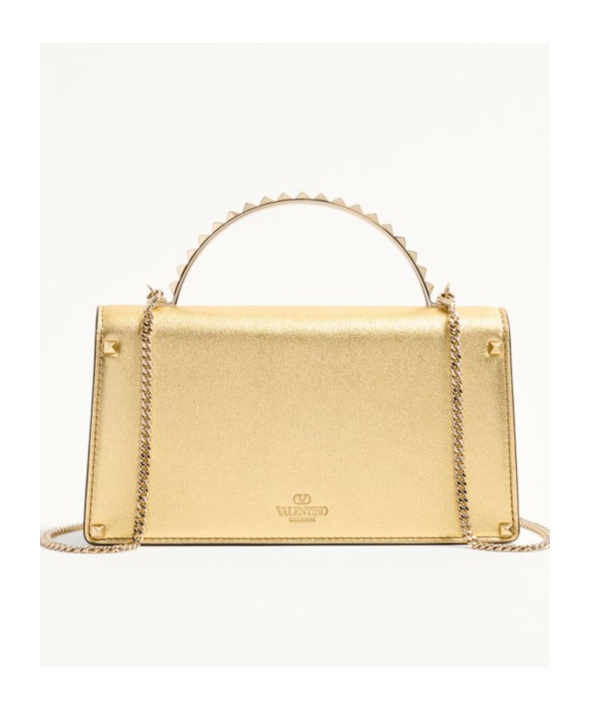 Valentino Rockstud-detailing Mini Bag In Nude