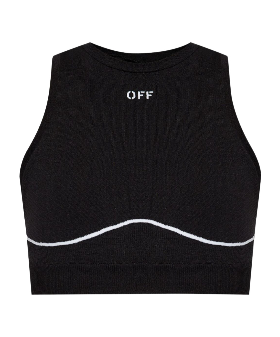 Off-white Off-stamp Sports Bra In Black