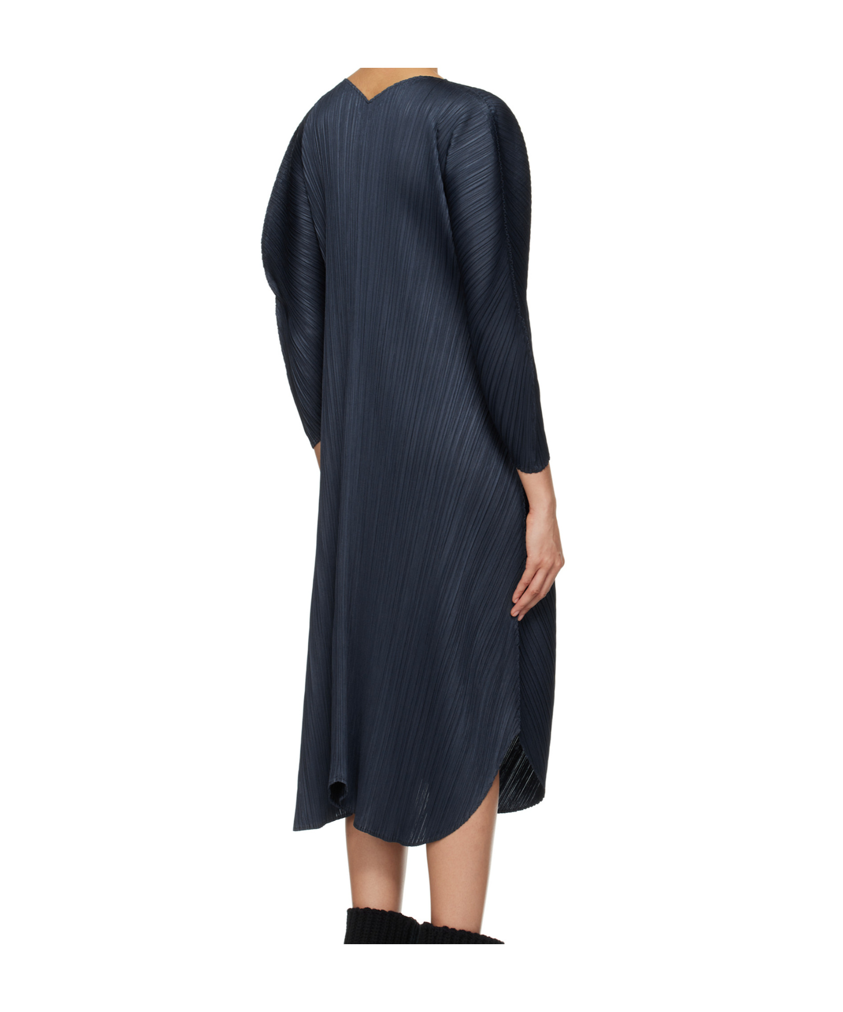 Shop Issey Miyake Wormhole Midi Dress In Black