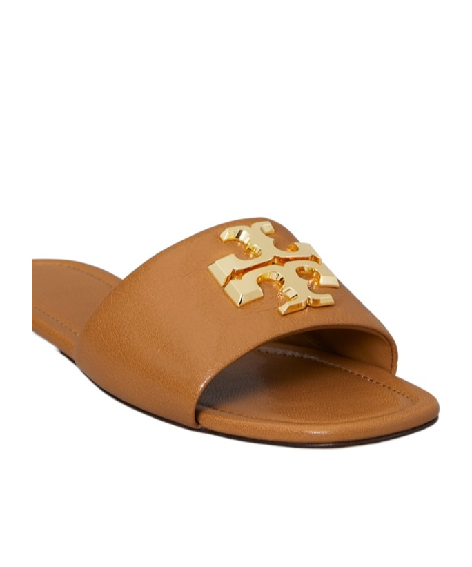 Tory Burch Square Toed Slippers In Brown