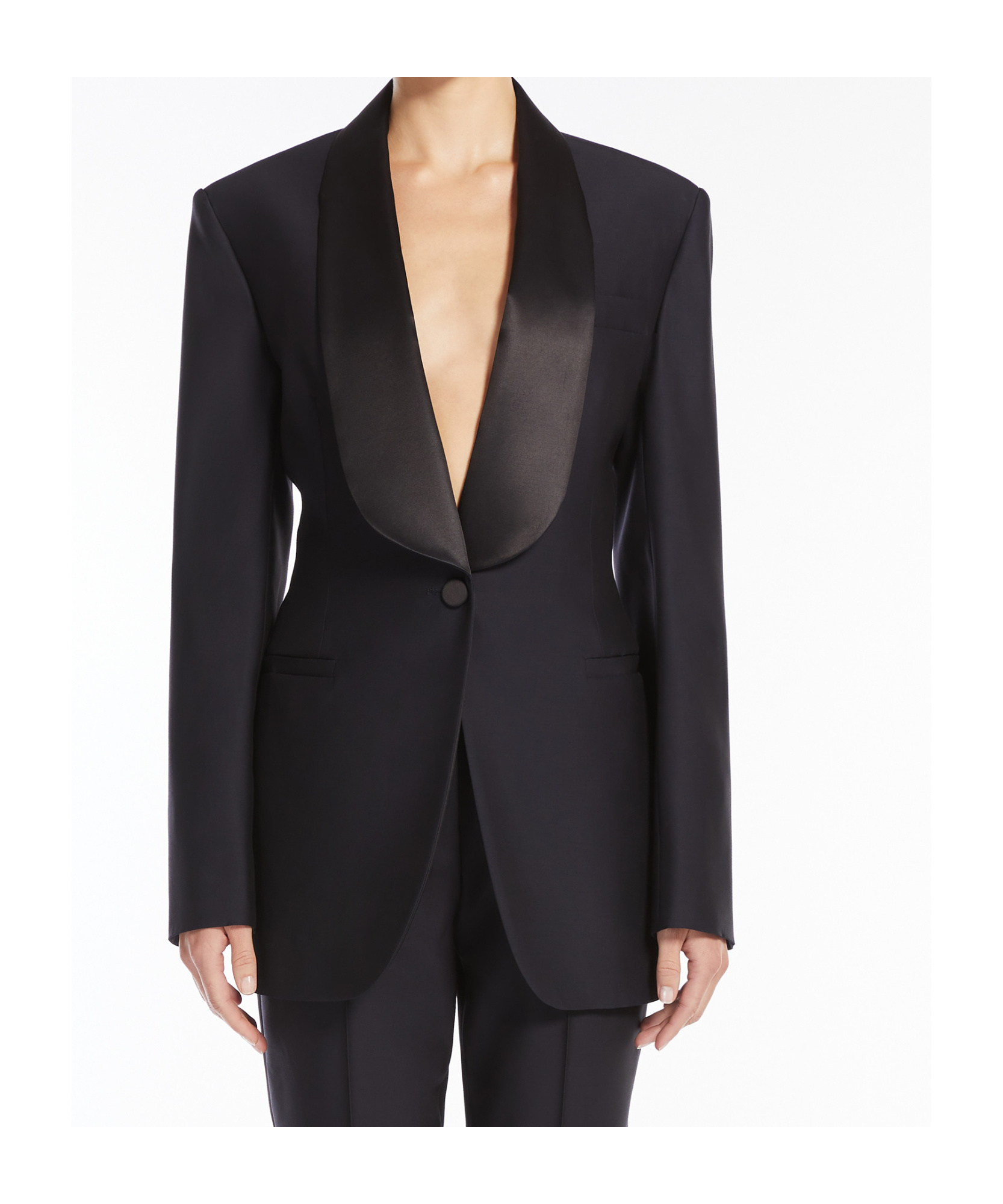 Max Mara Andina Single-breasted Blazer In Black