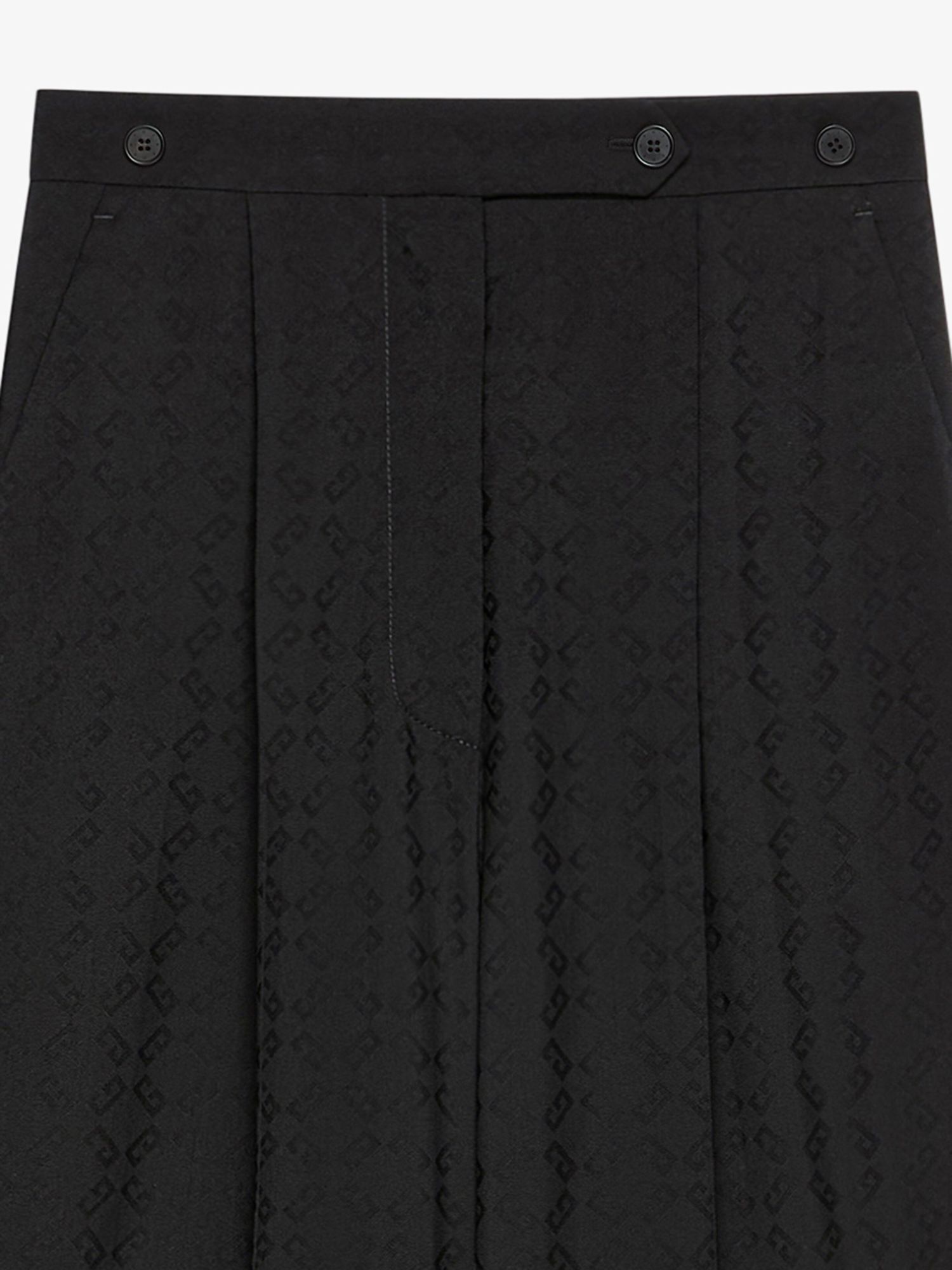 Givenchy Flare Tailored Pants In Wool And Mohair In Black