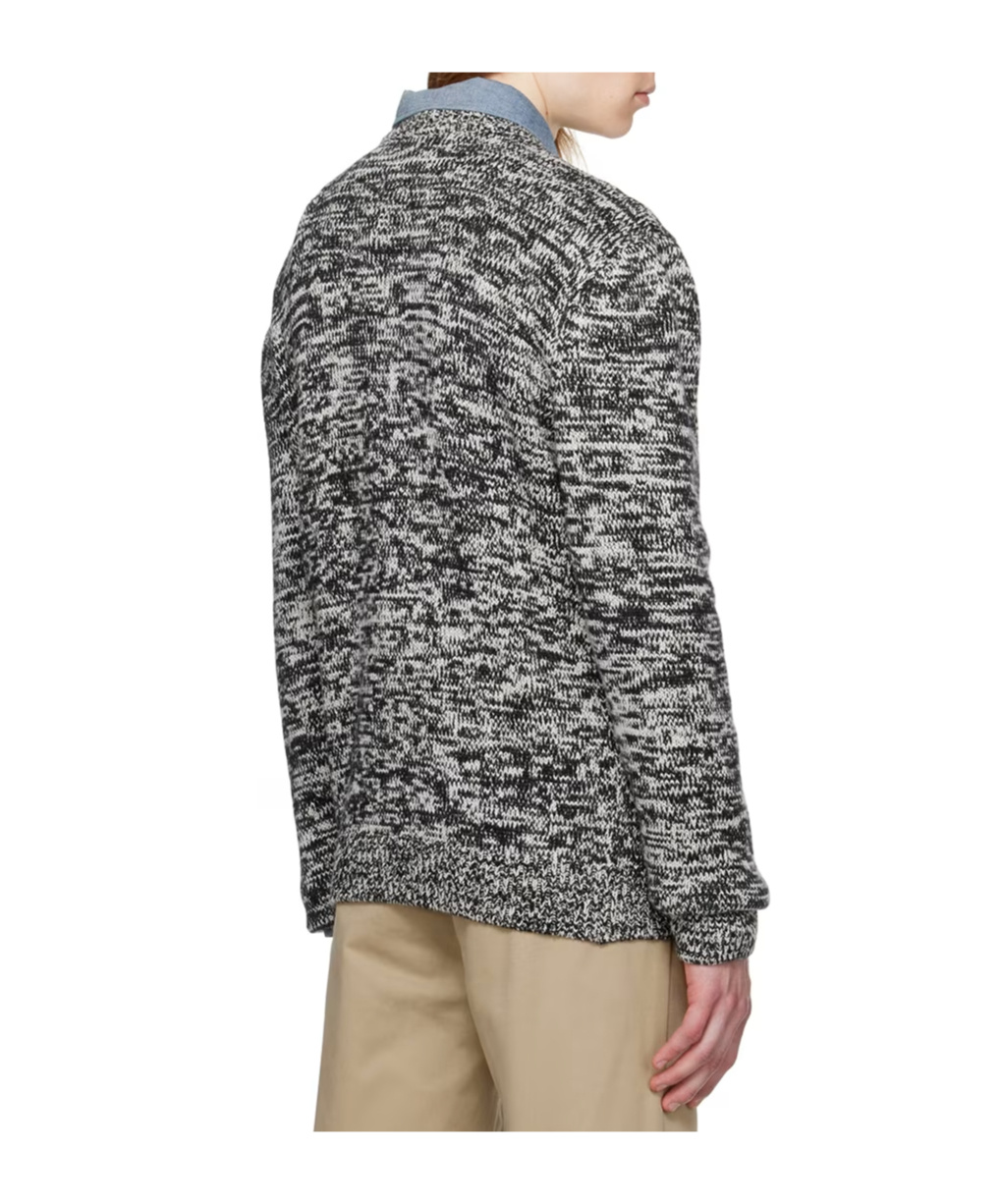 Apc Noah Marl-knit Cotton Jumper In Gray