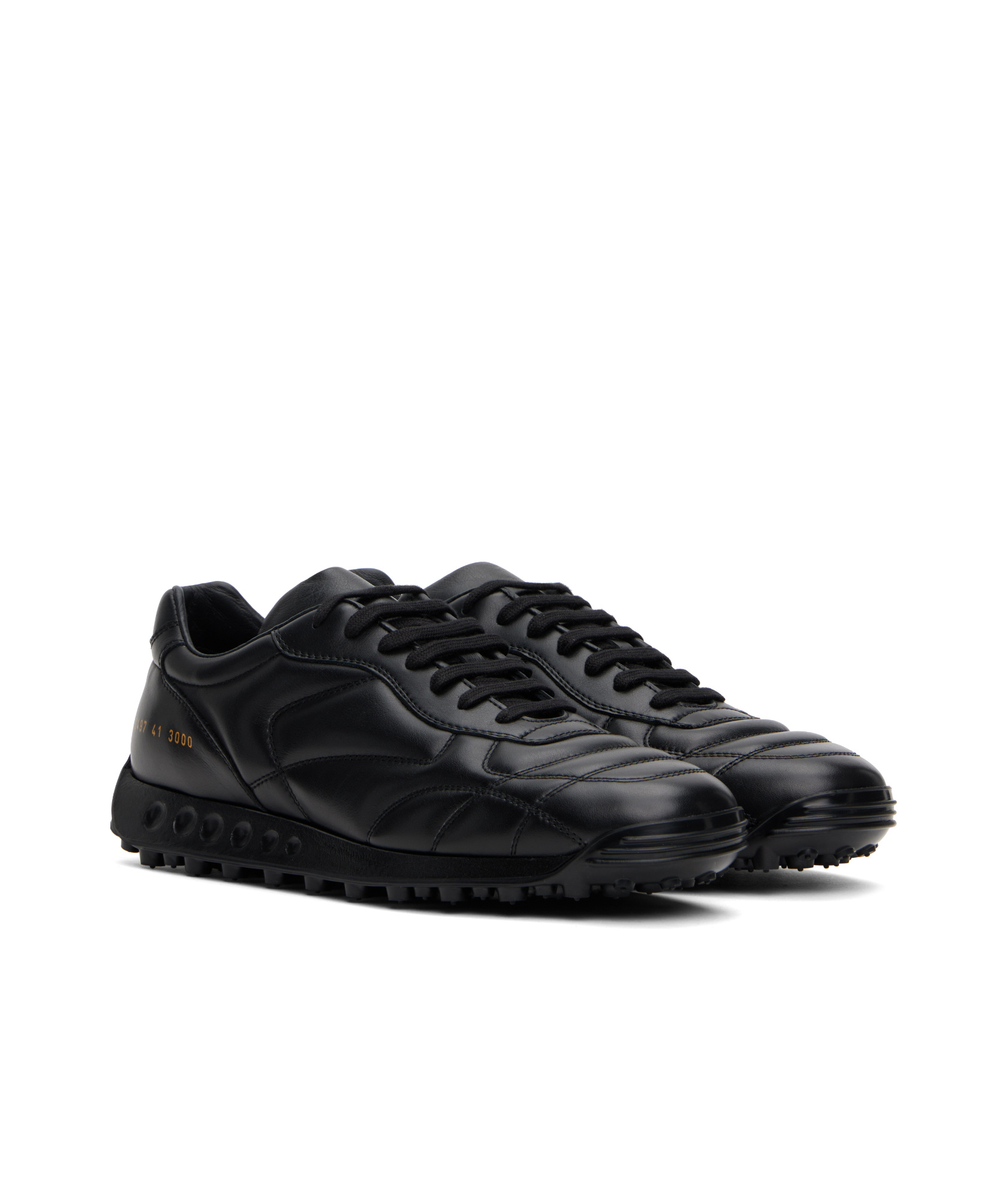 Common Projects Black Soccer Sneakers In Black