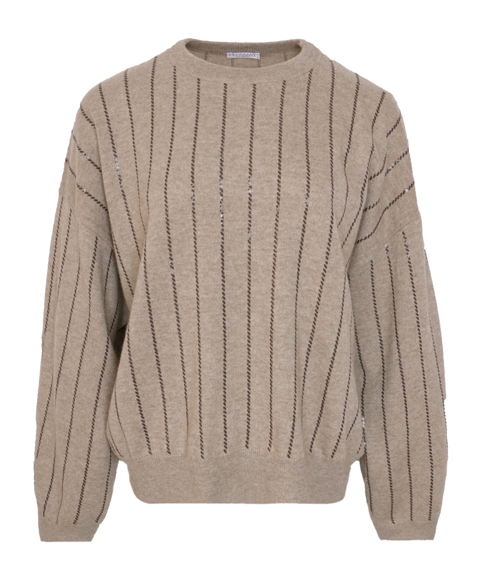 Brunello Cucinelli Long Sleeve Sweater In Brown