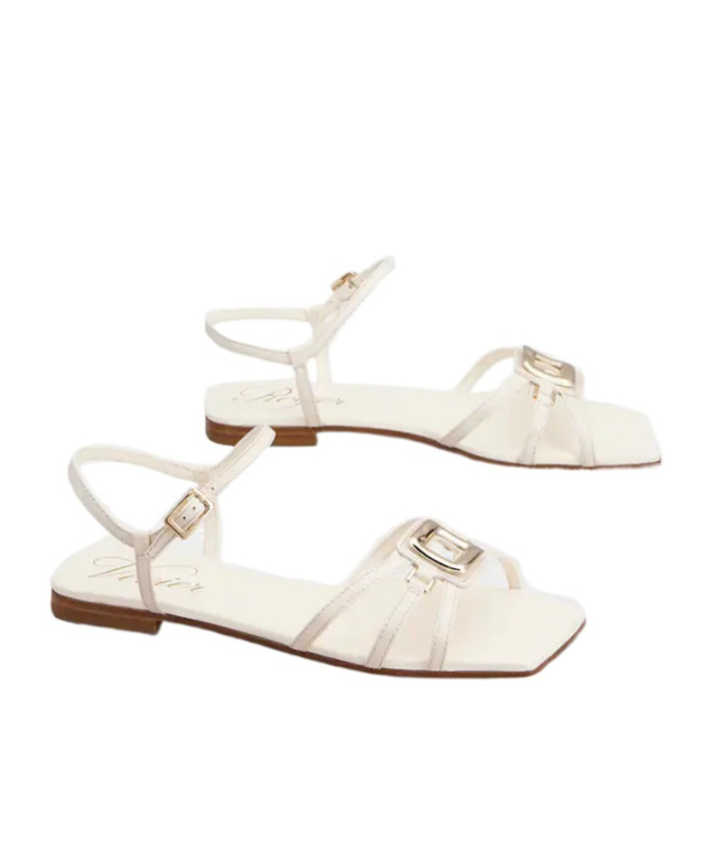 Roger Vivier Viv' By The Sea Sandals In Leather In Off White