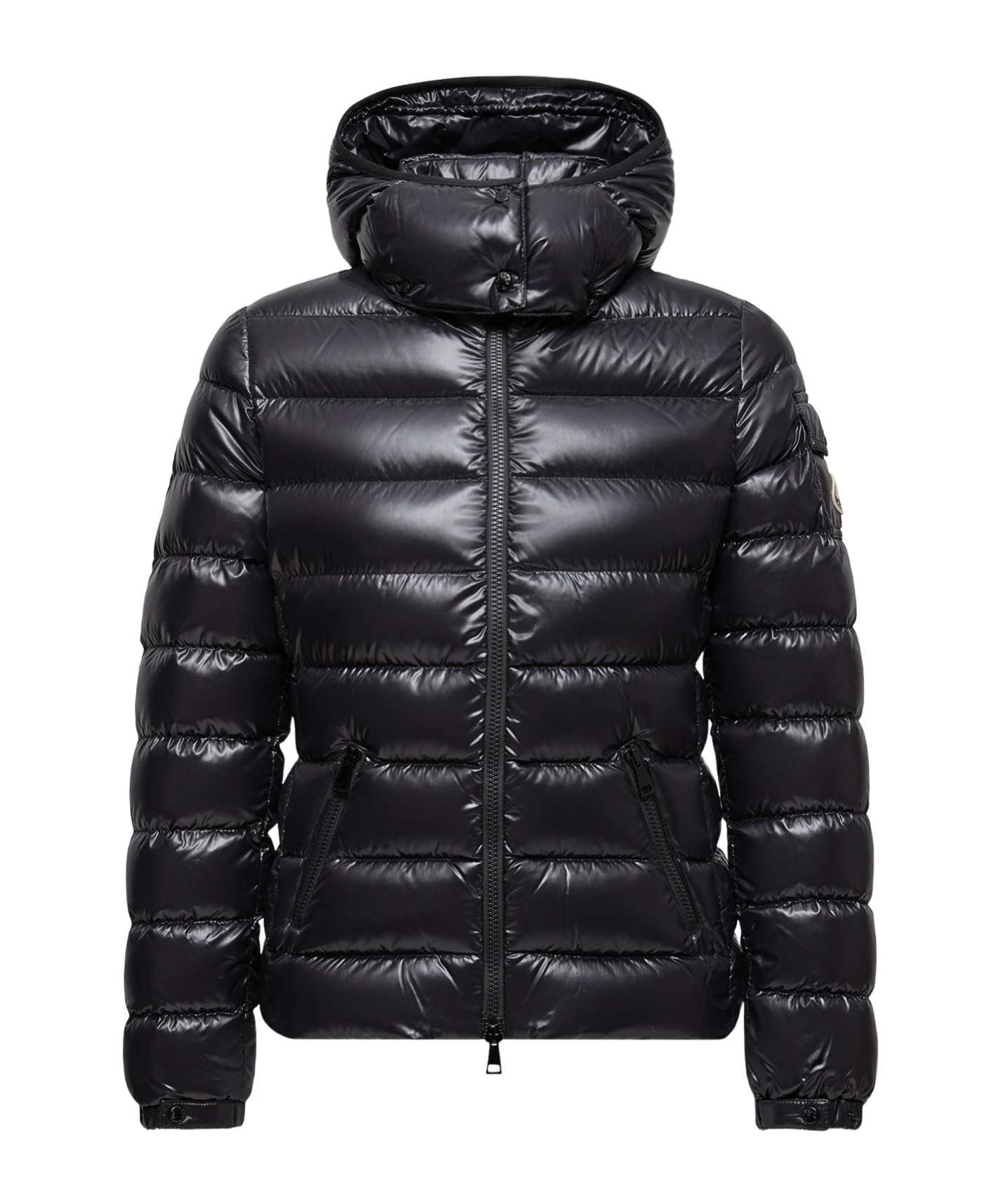 Moncler Bady Hooded Short Down Jacket In Black