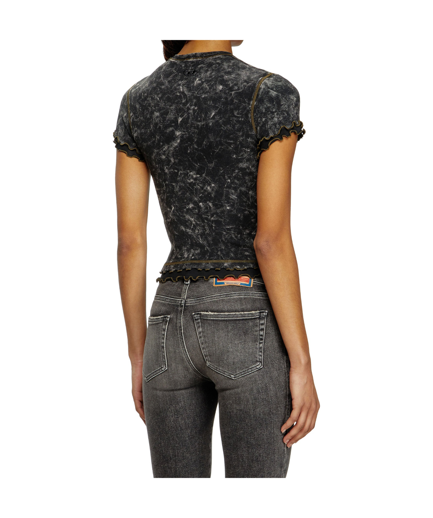 Shop Diesel T-flu T-shirt In Black