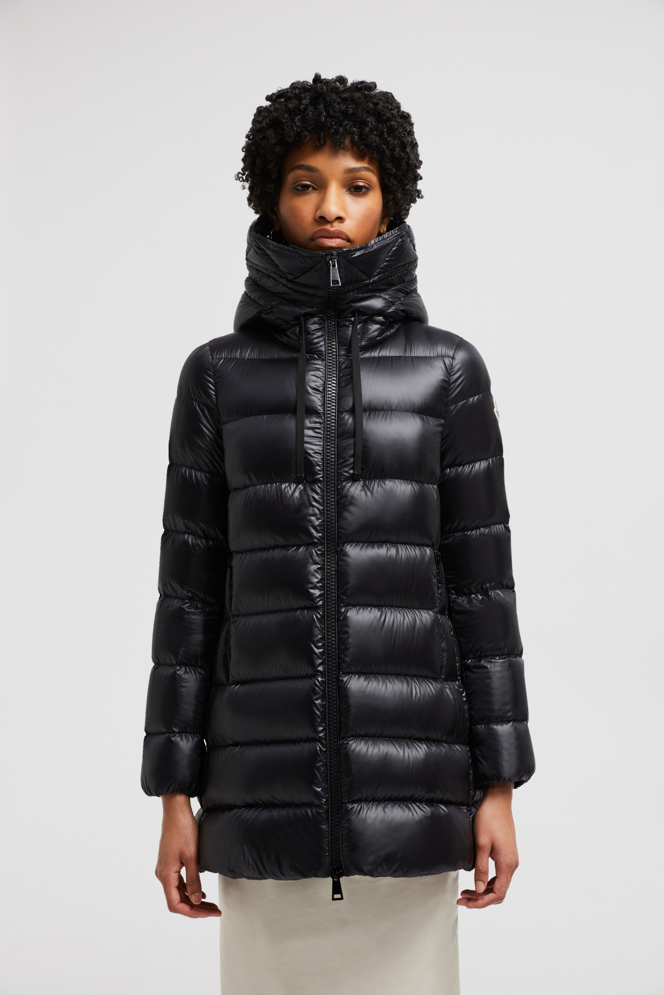 Shop Moncler Suyen Long Down Jacket In Black