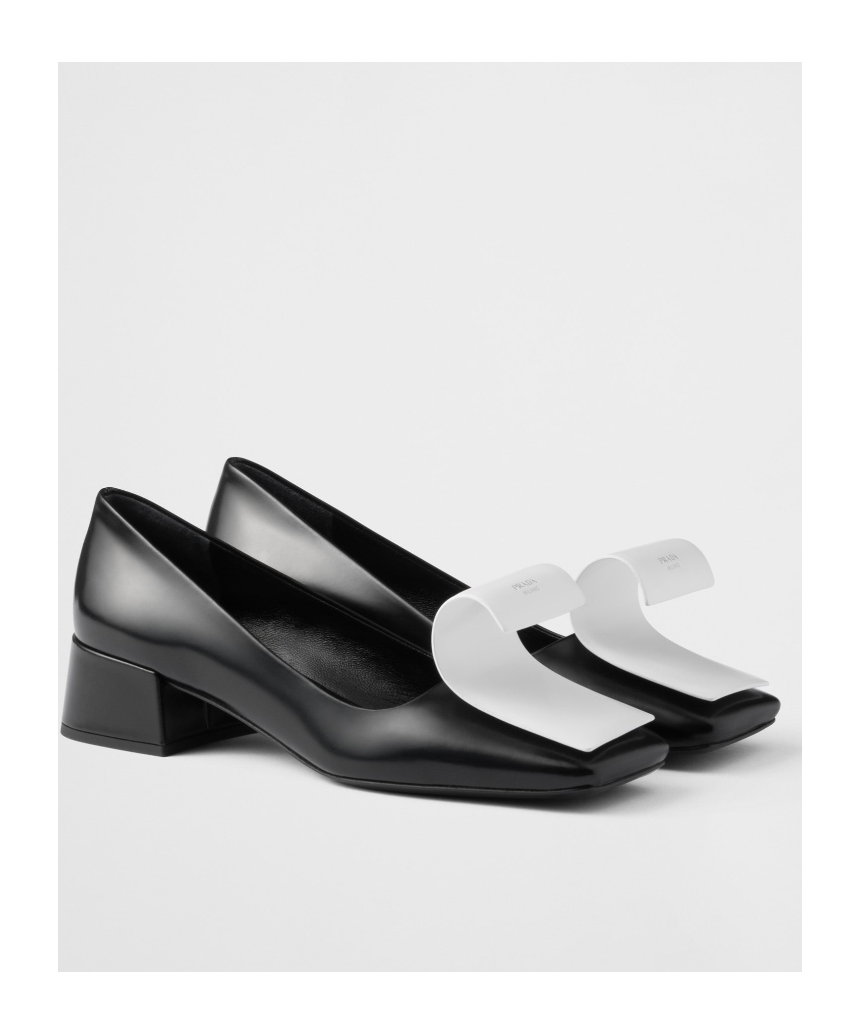 Prada Two-tone Pumps In Black